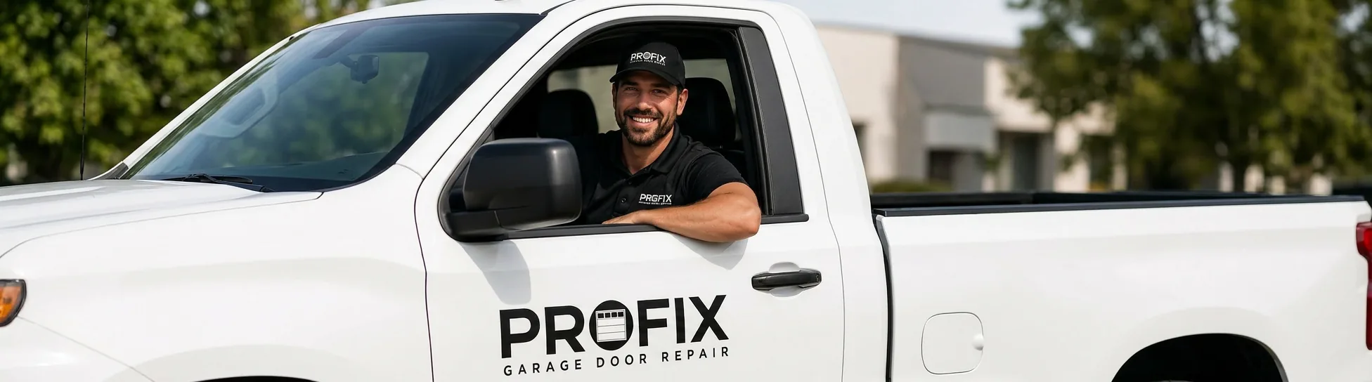 Profix Garage Door Repair technician in service truck, call 647-724-4477